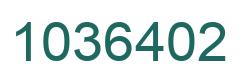 Number 1036402 green image