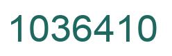 Number 1036410 green image