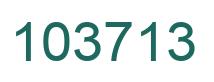Number 103713 green image