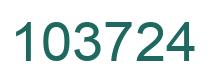 Number 103724 green image