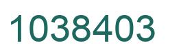 Number 1038403 green image