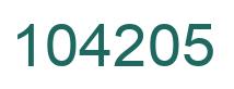 Number 104205 green image