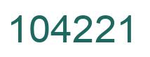 Number 104221 green image