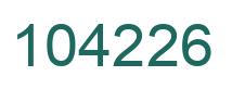Number 104226 green image