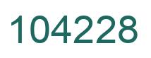 Number 104228 green image
