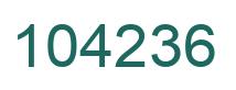 Number 104236 green image