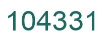 Number 104331 green image