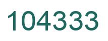 Number 104333 green image