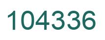 Number 104336 green image