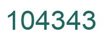 Number 104343 green image