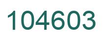 Number 104603 green image