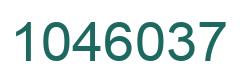 Number 1046037 green image