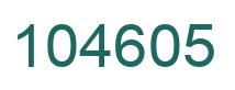 Number 104605 green image