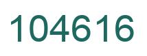 Number 104616 green image
