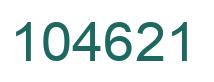 Number 104621 green image