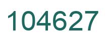 Number 104627 green image