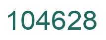 Number 104628 green image
