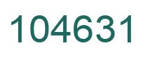 Number 104631 green image