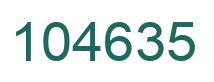 Number 104635 green image