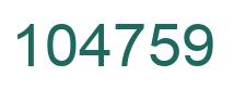 Number 104759 green image