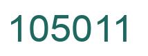 Number 105011 green image