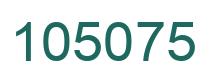 Number 105075 green image