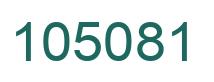 Number 105081 green image