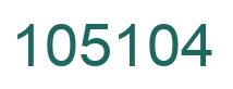 Number 105104 green image