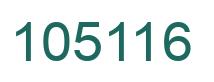 Number 105116 green image