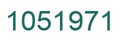 Number 1051971 green image