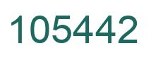 Number 105442 green image