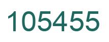 Number 105455 green image