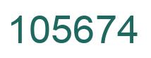 Number 105674 green image