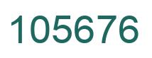 Number 105676 green image