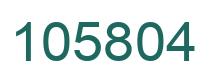 Number 105804 green image