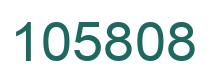 Number 105808 green image