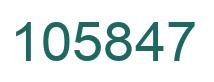 Number 105847 green image