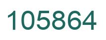 Number 105864 green image