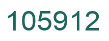 Number 105912 green image