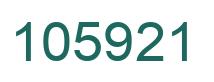 Number 105921 green image