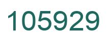 Number 105929 green image