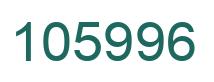 Number 105996 green image
