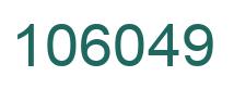 Number 106049 green image
