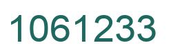 Number 1061233 green image