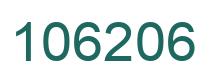 Number 106206 green image