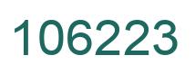 Number 106223 green image