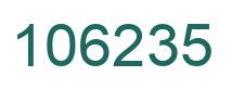 Number 106235 green image