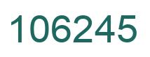 Number 106245 green image