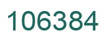 Number 106384 green image