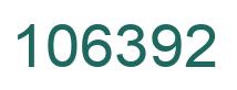 Number 106392 green image